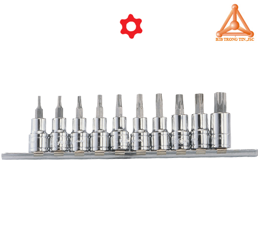 BS-310TA bộ tuýp, khẩu 3/8 ra đầu vít hoa thị 10 chiếc hãng Genius
