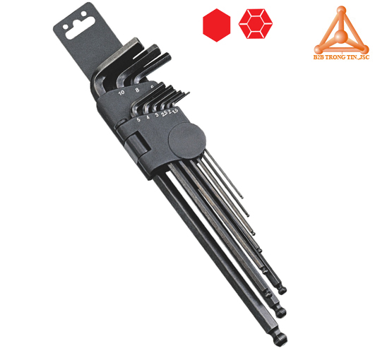 Bộ lục giác đầu bi 9 chiếc hệ inch hãng Genius