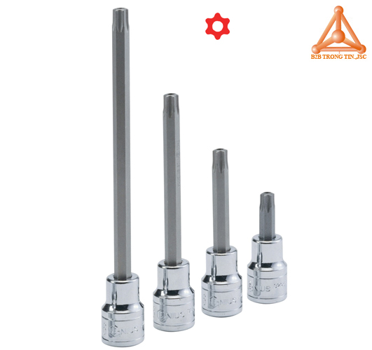 Đầu khẩu, tuýp 1/2 ra đầu vít hoa thị lỗ 6 đỉnh hãng Genius