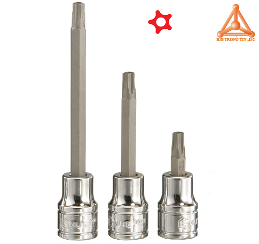 Đầu tuýp ra đầu vít hình sao 5 đỉnh hãng Genius