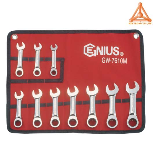 Bộ cờ lê vòng miệng tự lắc hãng Genius