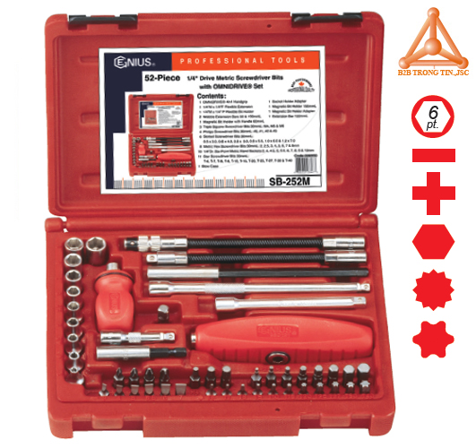 Bộ tay vặn và đầu tuốc nơ vít đa năng hãng Genius