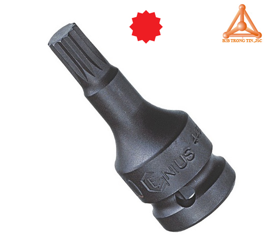 Khẩu, tuýp 1/2 ra đầu vít hoa thị 12 đỉnh hãng Genius