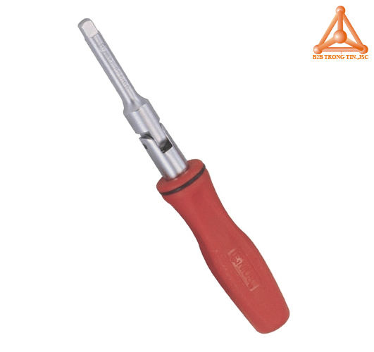 Tay vặn đầu khẩu, tuýp 1/4 loại gấp được tay cầm nhựa