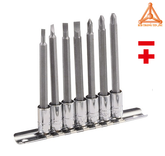 BS-207L Bộ khẩu tuýp ra đầu vít 2,4 cạnh hãng Genius