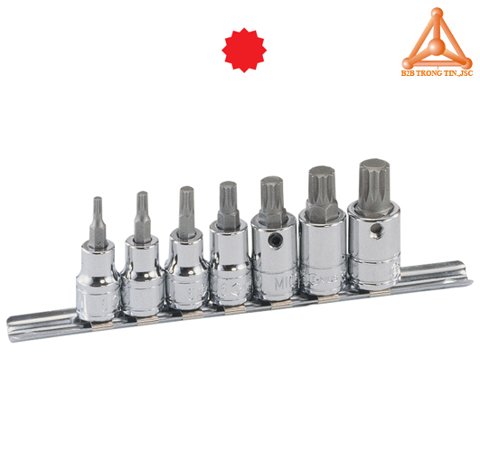 BS-307M bộ khẩu đầu vít hình sao 12 đỉnh 7 chi tiết hãng Genius