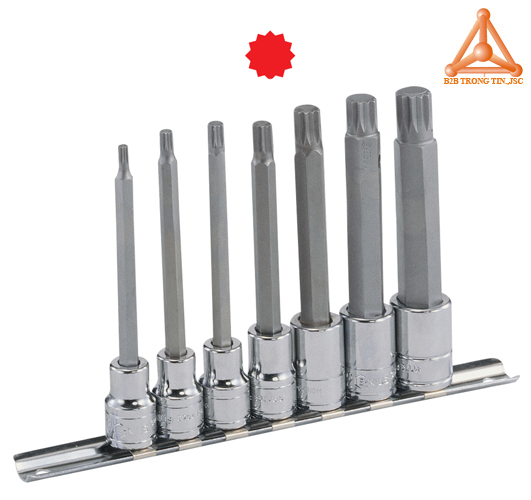 BS-307ML Bộ đầu khẩu đầu vít hình sao 12 đỉnh 7 chiếc hãng Genius