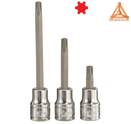 Đầu tuýp 3/8 ra đầu vít then hoa hãng Genius