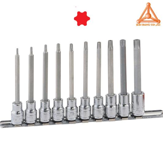 BS-310TL bộ khẩu, tuýp 3/8 đầu vít hoa thị gồm 10 chi tiết hãng Genius