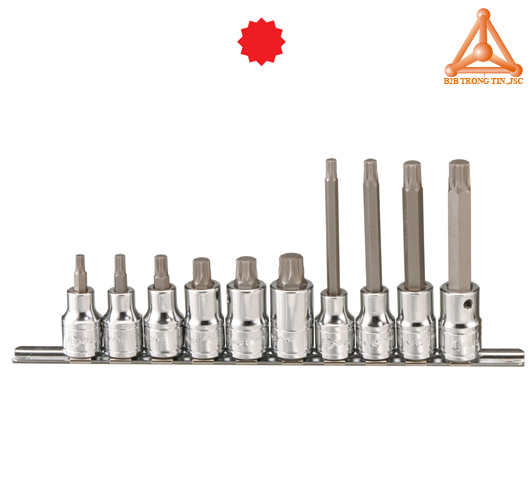 BS-410M bộ tuýp 1/2 ra đầu vít hoa khế 12 cạnh hãng Genius