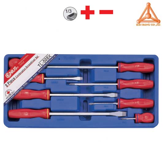 Bộ tuốc nơ vít đầu 2, 4 cạnh hãng Genius