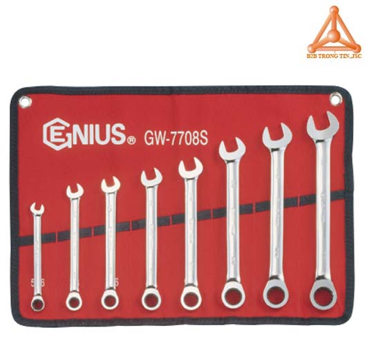 bộ cờ lê vòng miệng từ lắc hãng genius