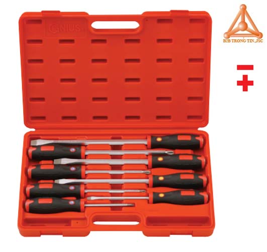 Bộ tuốc nơ vít đóng đầu 2, 4 cạnh hãng Genius