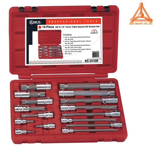 Bộ đầu khẩu đầu vít đầu sao 12 cạnh Genius