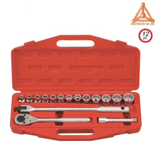 Bộ khẩu tay vặn 16 chiếc hệ inch hãng Genius
