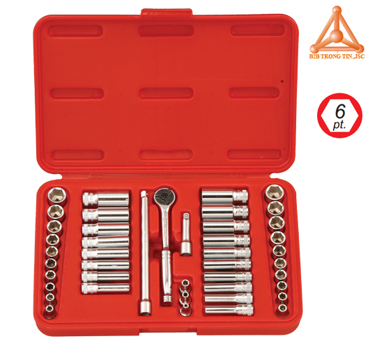 GS-244MS bộ khẩu, tuýp tay vặn 1/4 inch gồm 44 chiếc hãng Genius