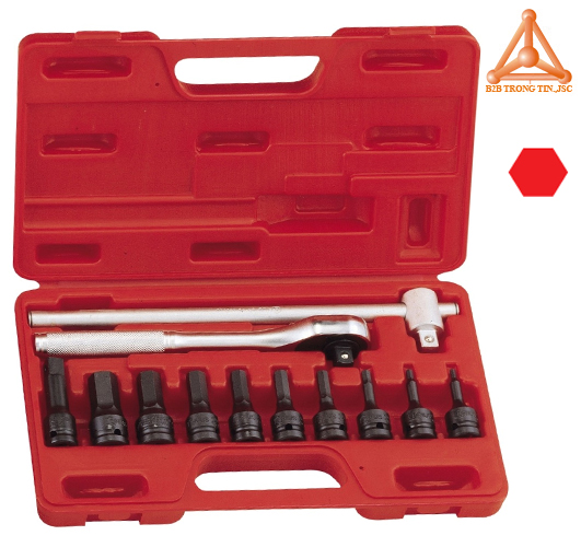 TH-412S bộ tuýp 1/2 ra đầu vít lục giác 12 chiếc hãng Genius